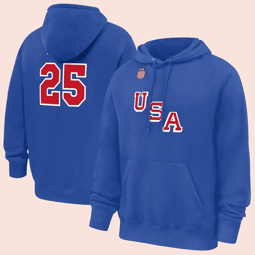Charlie McAvoy 25 USA Hockey 2026 Hoodie Men's Team USA Hockey Merch Best Gifts For Fans