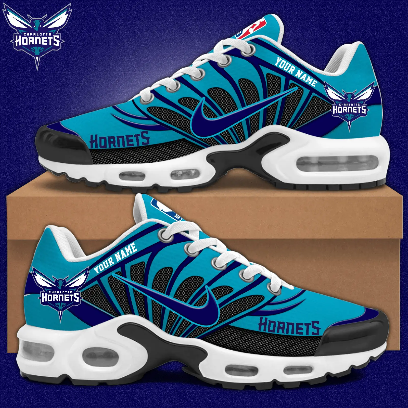 Charlotte Hornets Air Max Plus Shoes Sneakers For Men And Women Charlotte Hornets Air Max Plus Shoes Sneakers For Men And Women - Image 1