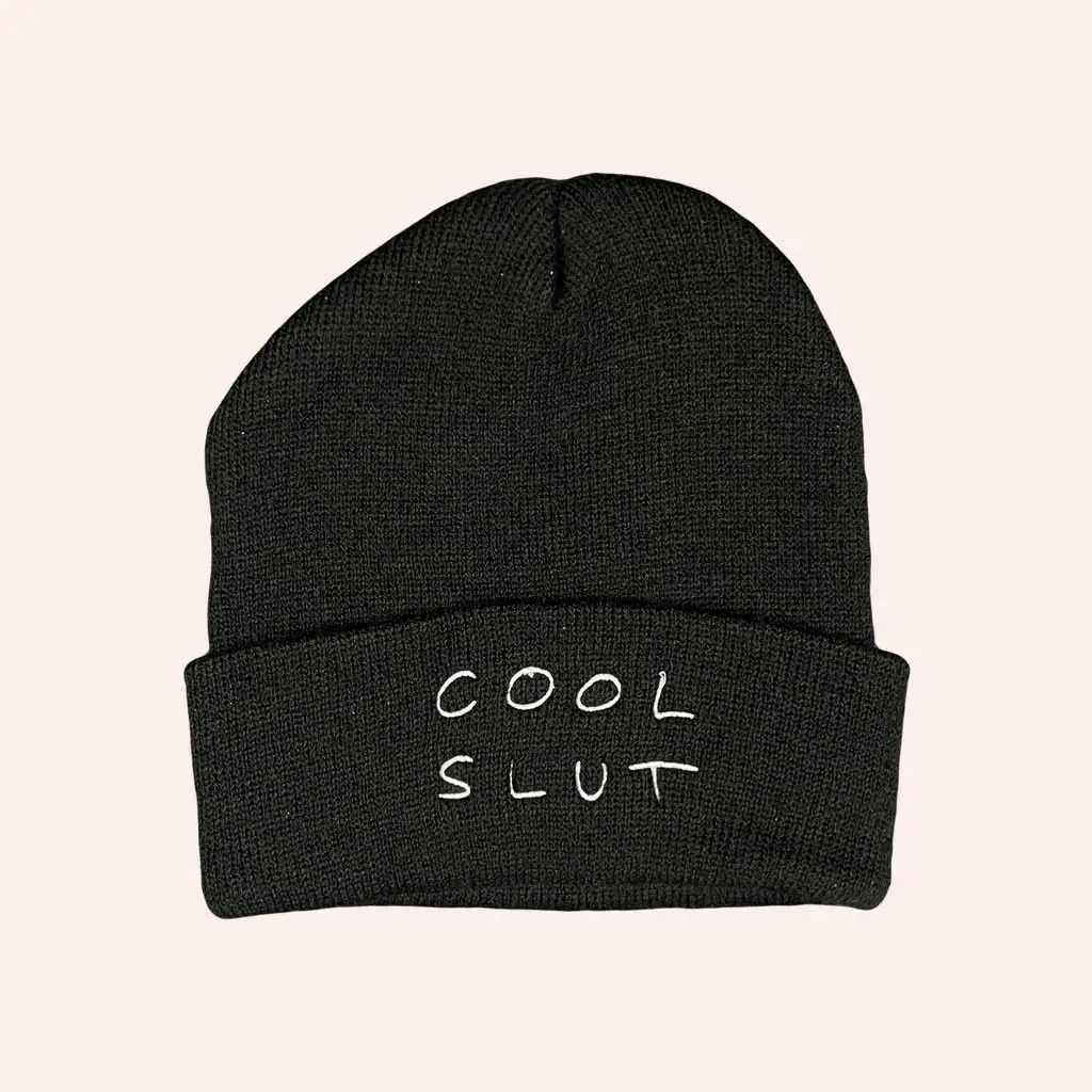 Chastity Belt Merch Cool Slut Beanie Best Christmas Gift Ideas For Dad -WearandDecor