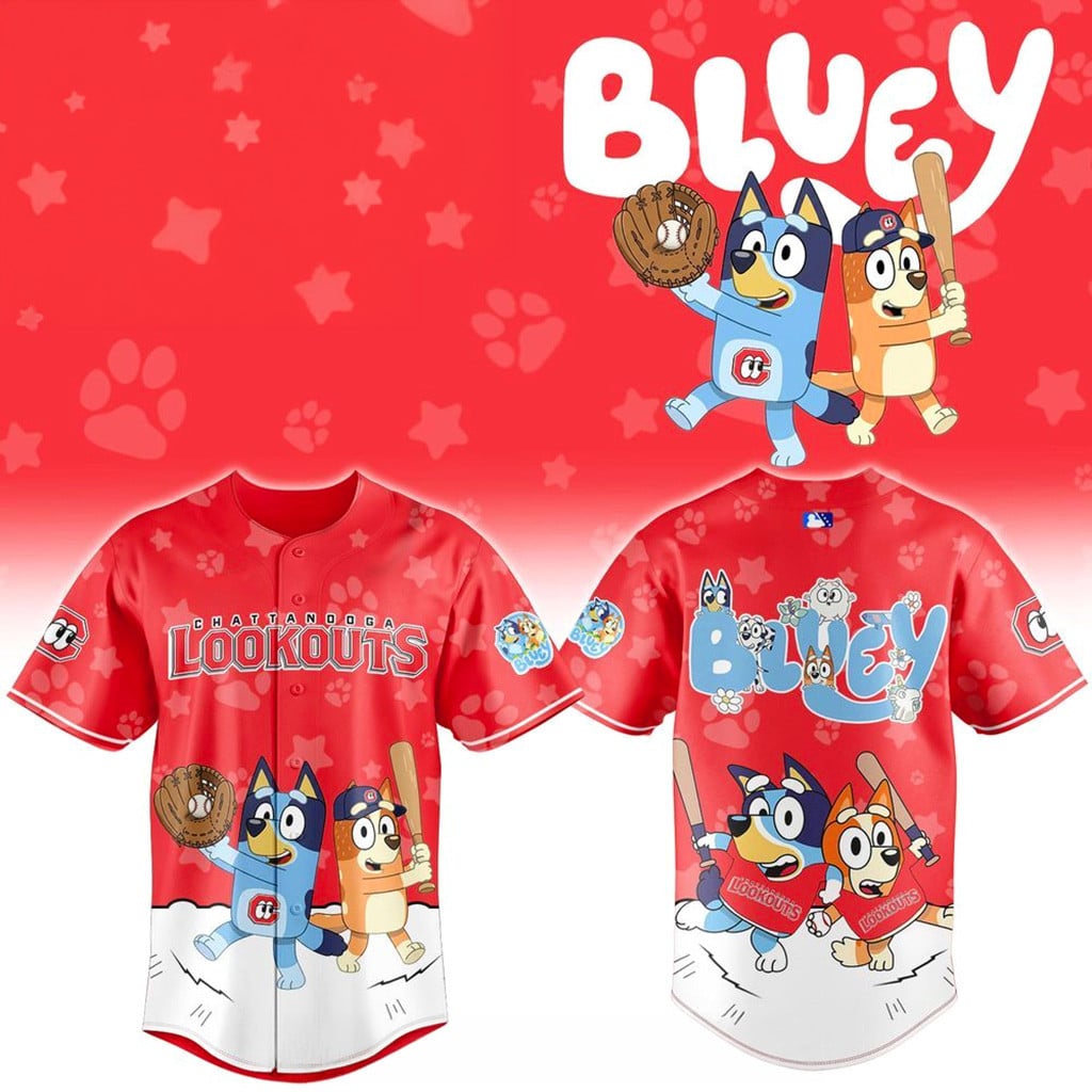Chattanooga Lookouts Bluey Night Jersey 2026 Chattanooga Lookouts Merch Baseball Fan Gifts
