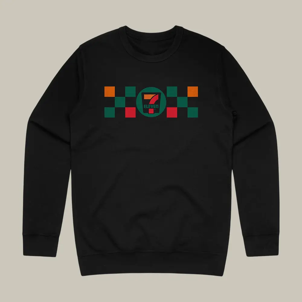 Checkers Graphic 7 Eleven Sweatshirt Streetwear Apparel 7 Eleven Gift For Father's Day