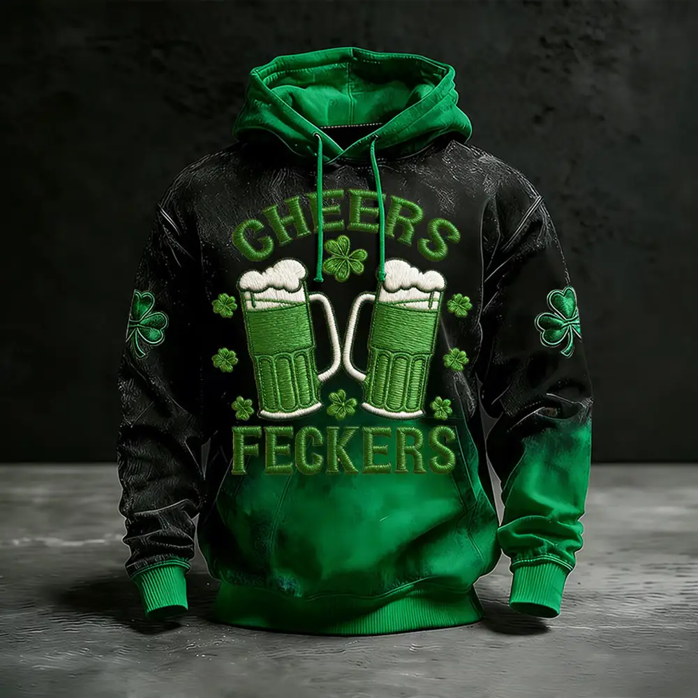 Cheers F Saint Patrick's Day Hoodie St Patricks Outfit Present For Men