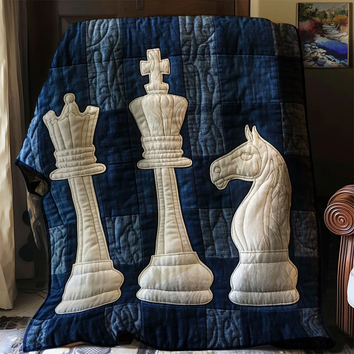 Chess Quilt Luxury Throw Blankets Unique Father'sDay Gifts