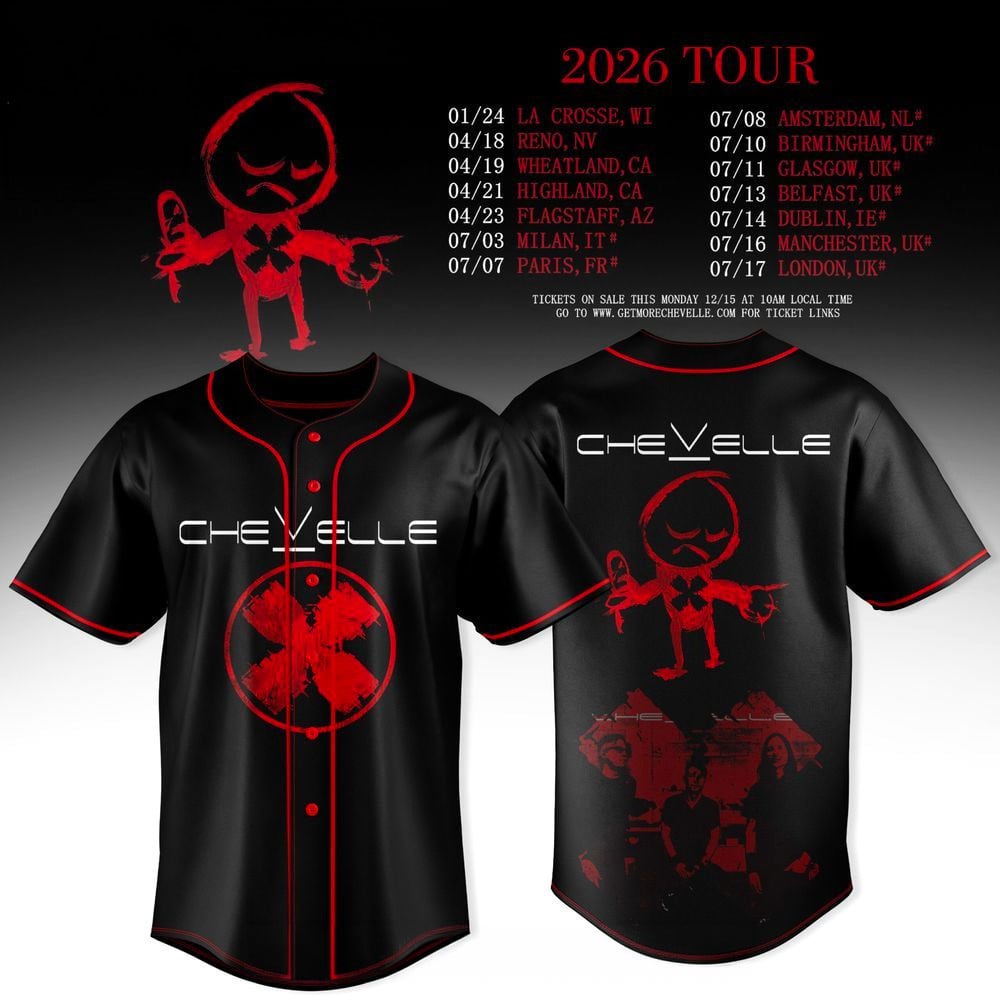 Chevelle 2026 Tour Baseball Jersey Chevelle Merch Gifts For Rock Band Fans -WearandDecor