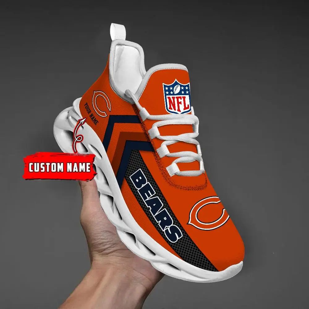 Chicago Bears Black Max Soul Shoes 2025 Versions Custom Name 638