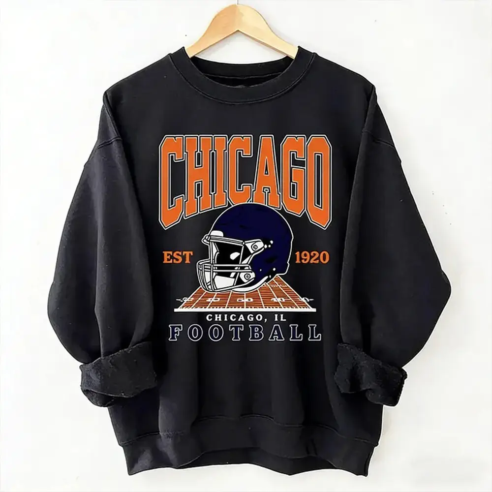 Chicago Bears Football Merch Chicago Est 1920 Sweatshirt Game Day Gifts For Her