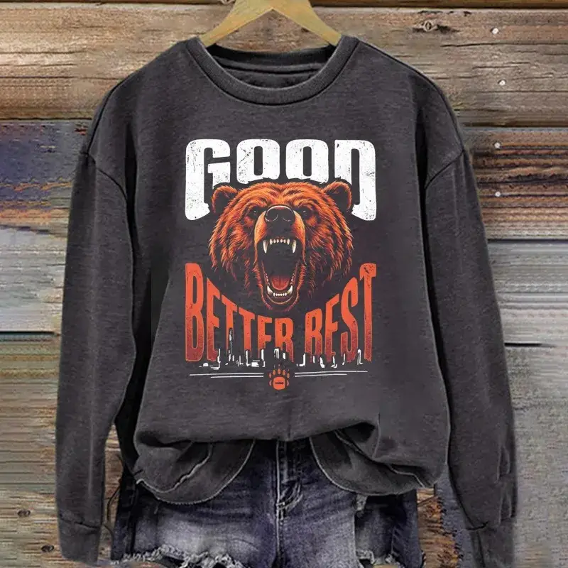 Chicago Bears Football Merch Good Better Best Sweatshirt Game Day Gifts For Her Chicago Bears Football Merch Good Better Best Sweatshirt Game Day Gifts For Her - Image 1