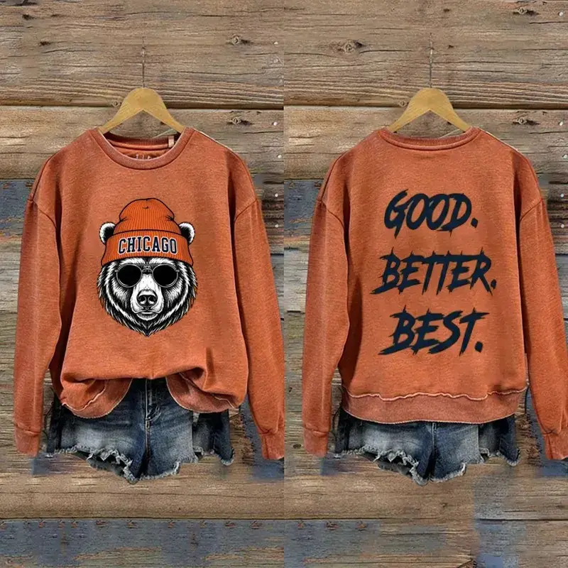 Chicago Bears Football Merch Good Better Best Sweatshirt Game Day Gifts For Him Chicago Bears Football Merch Good Better Best Sweatshirt Game Day Gifts For Him - Image 1