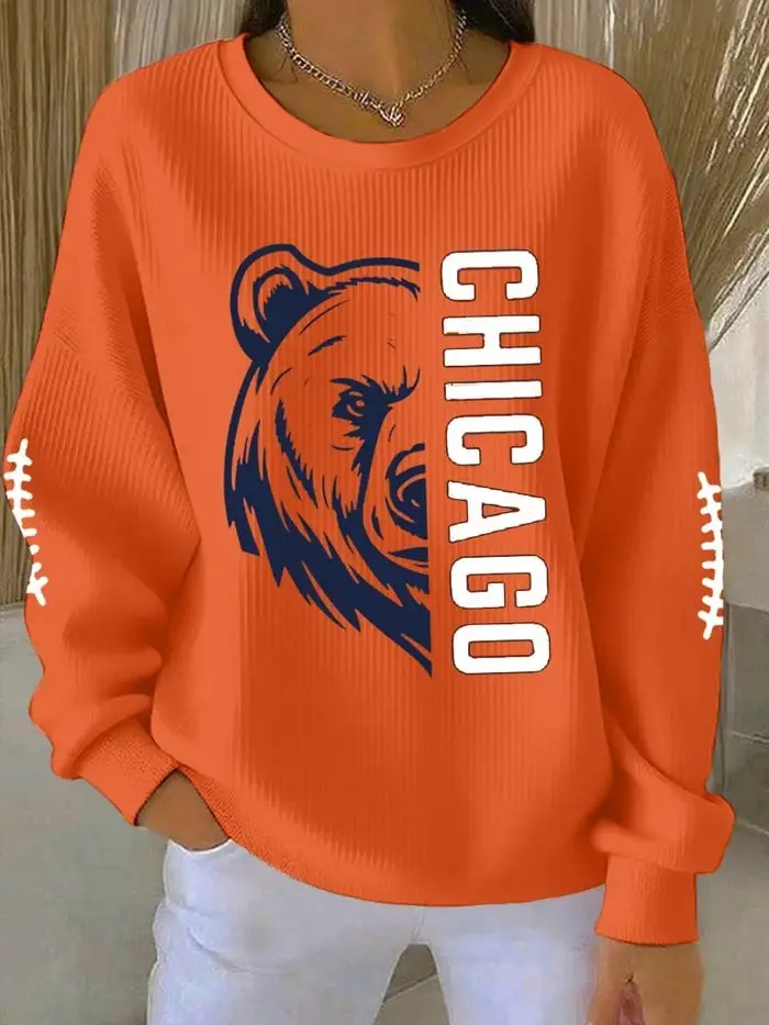 Chicago Bears Football Sweatshirt Women's Gridiron Legends Merch Gifts For Chicago Bear Fans
