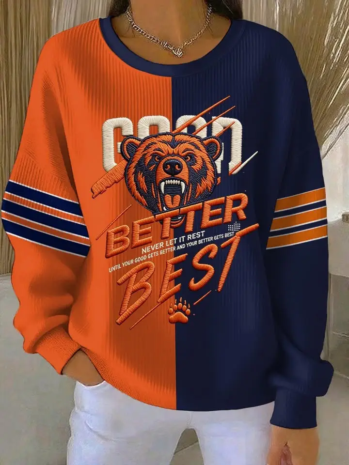 Chicago Bears Good Better Best Sweatshirt Never Let It Rest Bears Nation Merch Football Fan Gift