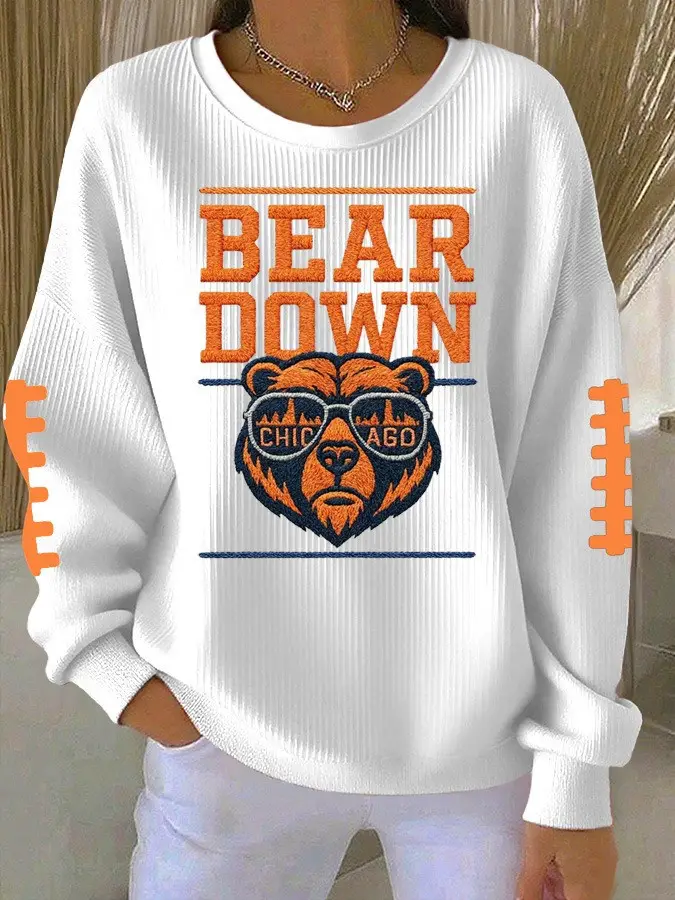 Chicago Bears Hoodie Bear Down Clothes Gifts Ideas For People Who Love Football