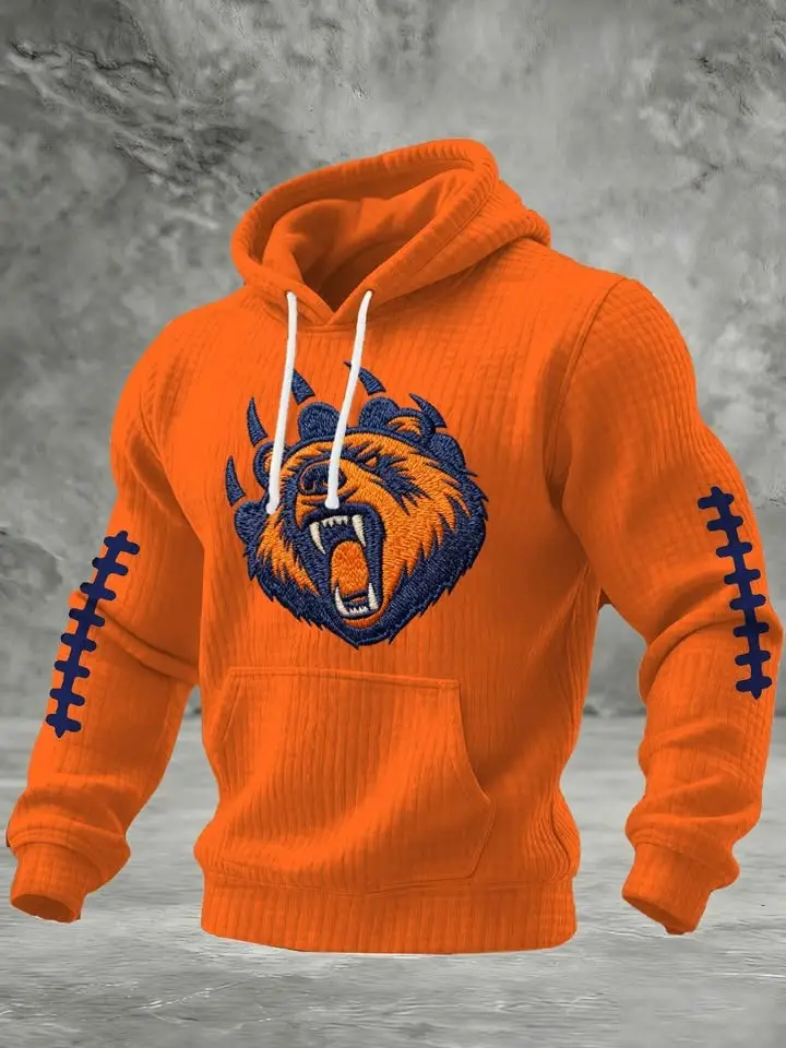 Chicago Bears Hoodie Men's Football Game Day Best Chicago Bears Merch Fan Clothes Unique