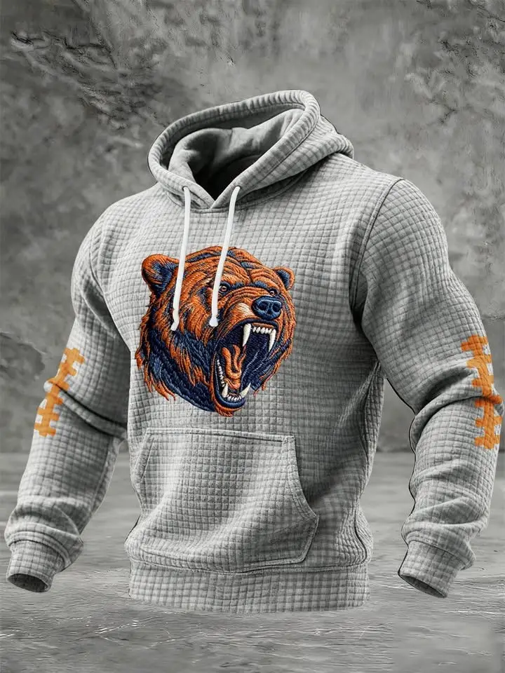 Chicago Bears Hoodie Men's Football Game Day Clothes Cool Chicago Bears Merch Apparel