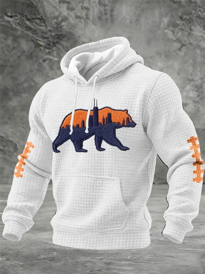 Chicago Bears Hoodie Men's Game Day Clothes Football Fan Merch Cool Chicago Bears Gifts