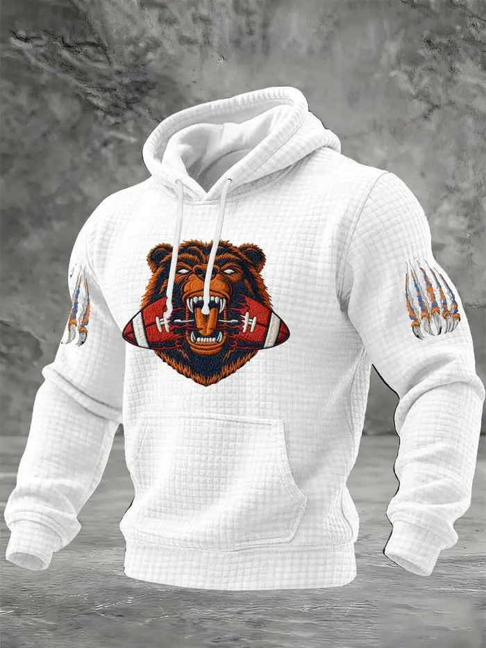 Chicago Bears Hoodie Men's Game Day Clothes Football Merch Best Gifts For Bears Fans