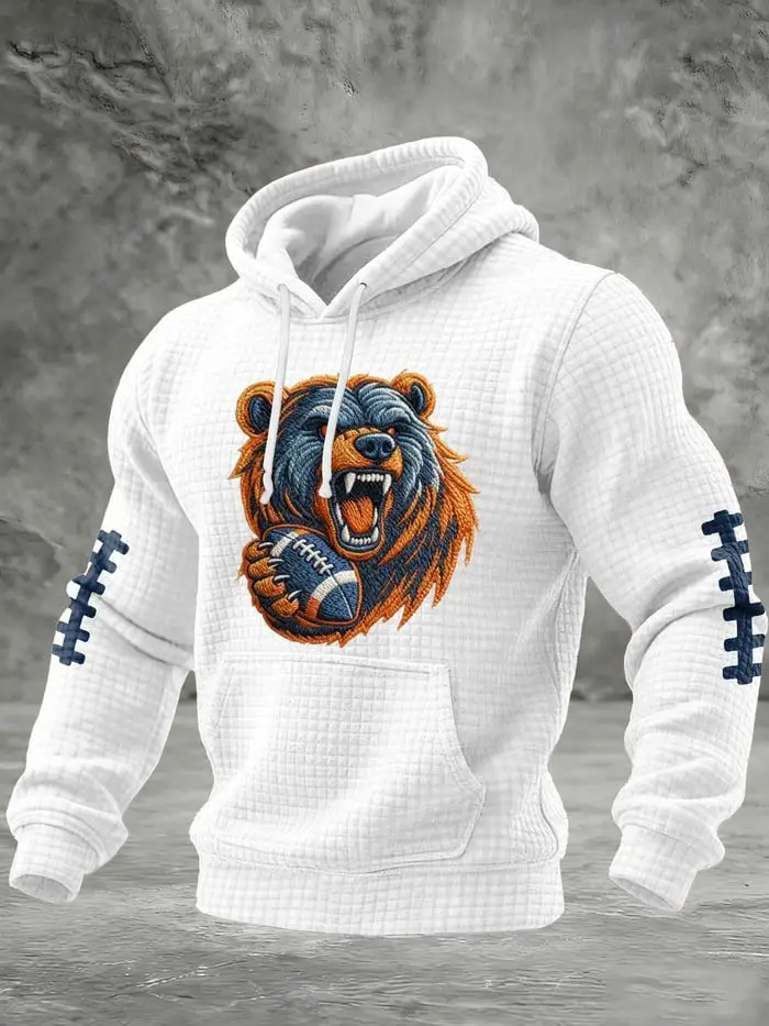 Chicago Bears Hoodie Men's Game Day Merch Clothing Bears Football Gifts