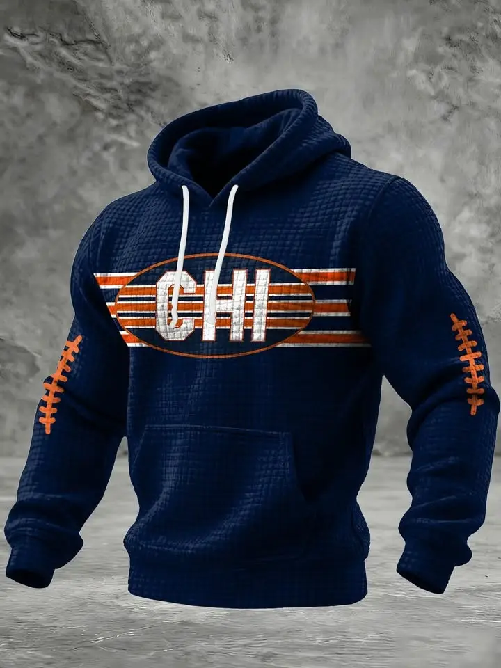 Chicago Bears Hoodie Men's Game Day Merch Football Unique Chicago Bears Gifts