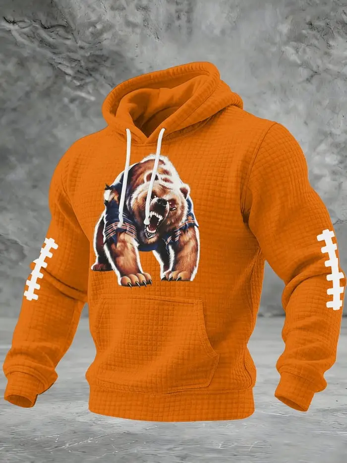 Chicago Bears Hoodie Men's Game Day Sports Apparel Football Fan Merch Cool Chicago Bears Gifts