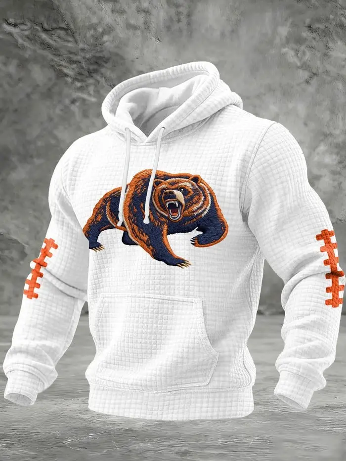 Chicago Bears Hoodie Men's Game Day Sports Football Fan Gear Unique Chicago Bears Gifts