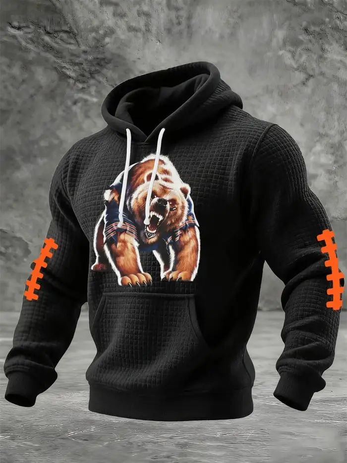 Chicago Bears Hoodie Men's Trendy Game Day Apparel Football Gifts For Chicago Bears Fans