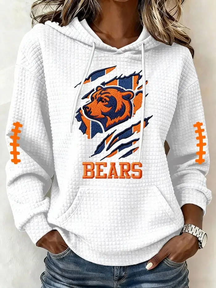 Chicago Bears Hoodie Women’s Game Day Apparel Football Fan Gear Gifts For Bears Fans