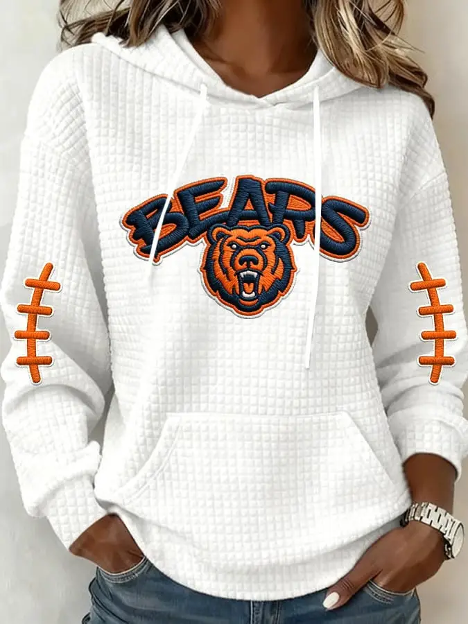 Chicago Bears Hoodie Women's Game Day Apparel Football Fan Gear Chicago Bears Merch Gifts