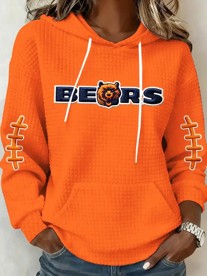 Chicago Bears Hoodie Women's Game Day Apparel Football Fan Merch Cool Chicago Bears Gifts