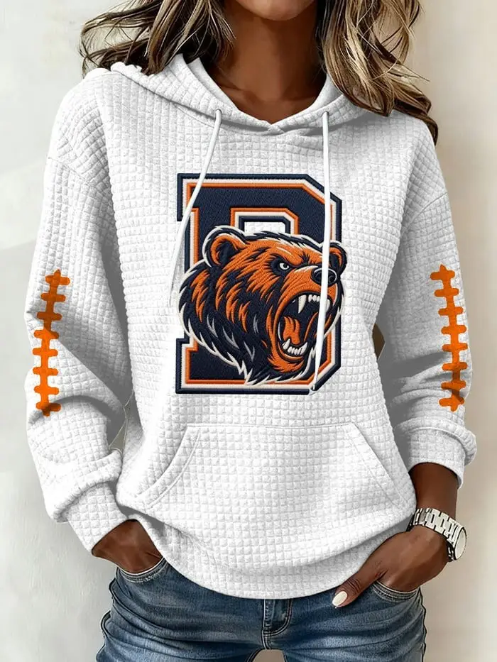 Chicago Bears Hoodie Women's Game Day Apparel Football Gifts For Bears Fans