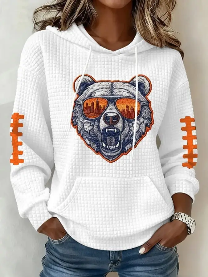 Chicago Bears Hoodie Women's Game Day Clothing Football Fan Merch Cool Chicago Bears Gifts