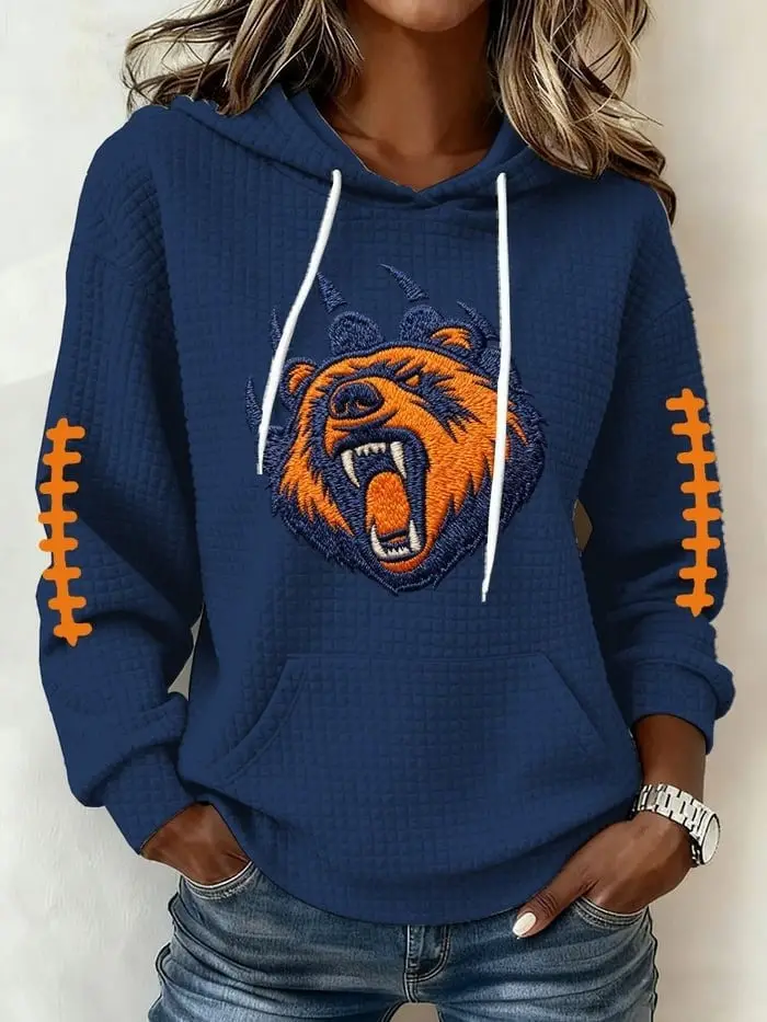 Chicago Bears Hoodie Women's Game Day Merch Clothing Bears Football Gifts Idea For Fans