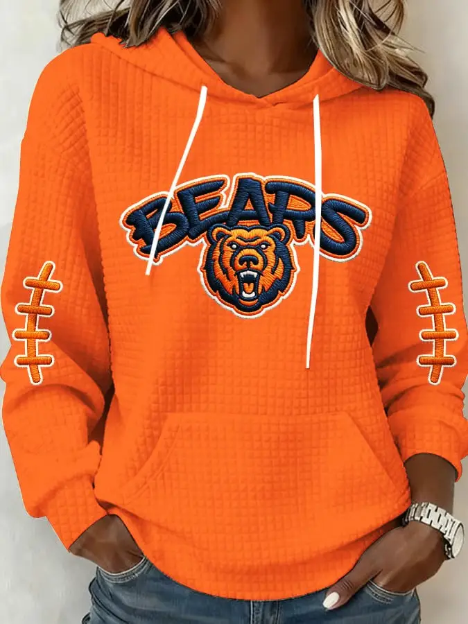 Chicago Bears Hoodie Women's Game Day Outfits Chicago Football Merch Gifts For Bears Fans