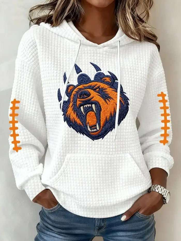 Chicago Bears Hoodie Women's Gameday Merch Clothing Bears Football Merch Gifts For Wife