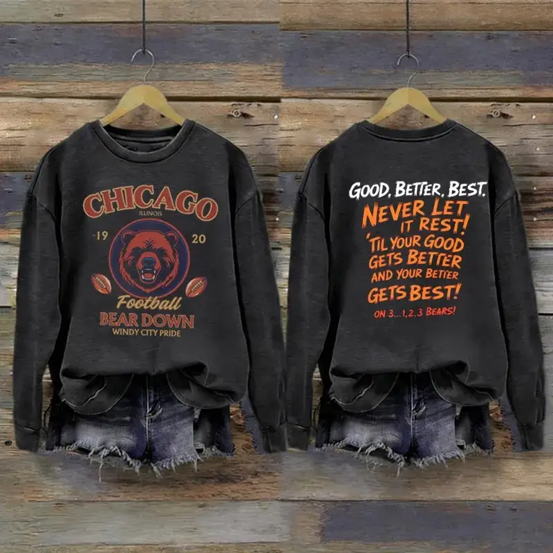 Chicago Bears Merch Bear Down Sweatshirt Football Gifts For Enthusiasts