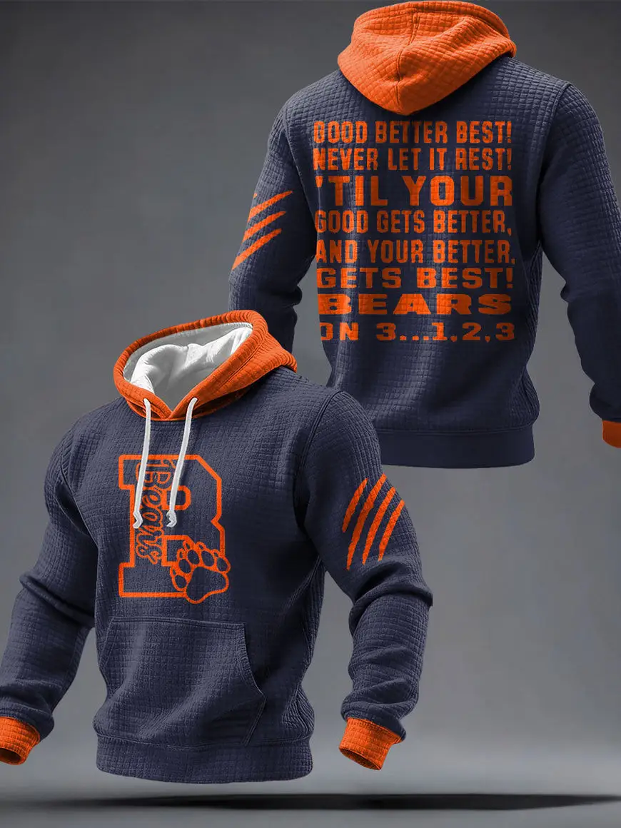 Chicago Bears Merch Good Better Best Hoodie Game Day Hooded Sweatshirt Bears Nation Gifts