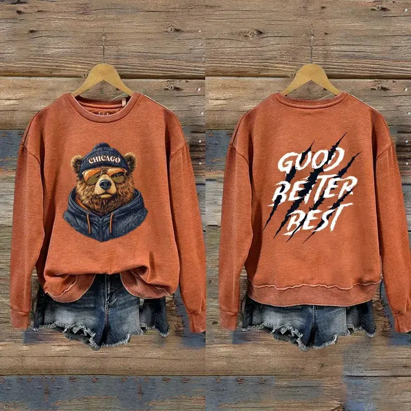 Chicago Bears Merch Good Better Best Sweatshirt Cool Gifts For Football Lovers
