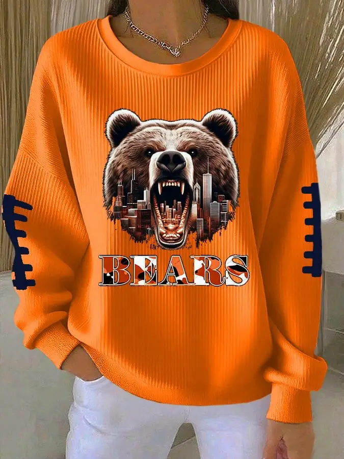 Chicago Bears Sweatshirt Women's Football Game Day Best Christmas Gifts For Bears Fans Chicago Bears Sweatshirt Women's Football Game Day Best Christmas Gifts For Bears Fans - Image 1