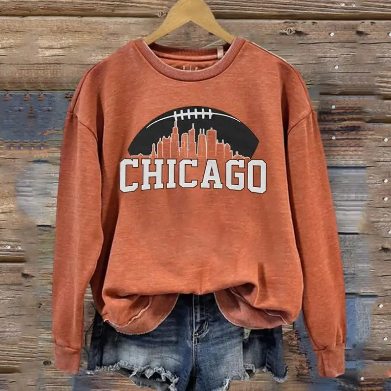 Chicago Bears Sweatshirt Women's Game Day Clothes Chicago Football Merch Best Gifts For Fans