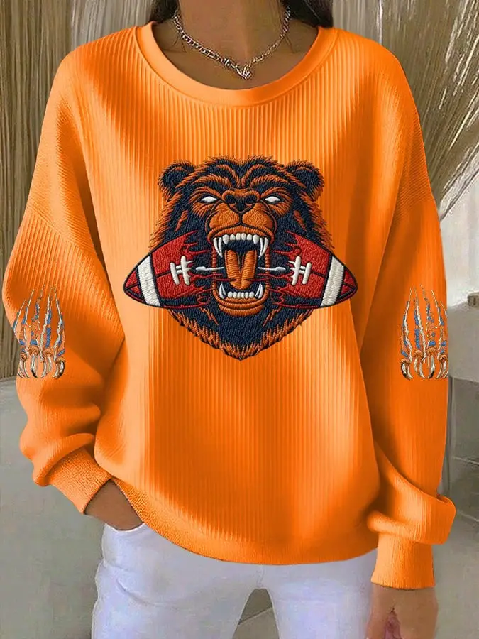 Chicago Bears Sweatshirt Women's Game Day Clothes Fan Merch Best Football Gifts