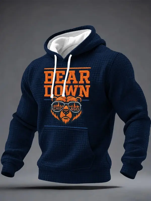 Chicago Bears Team Football Hoodie Bear Down Game Day Apparel Unique Gifts For Fans