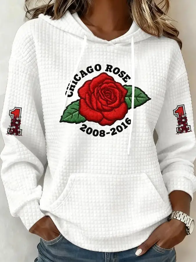 Chicago Bulls Derrick Rose Hoodie Women's Game Day Apparel Derrick Rose Basketball Fan Gear