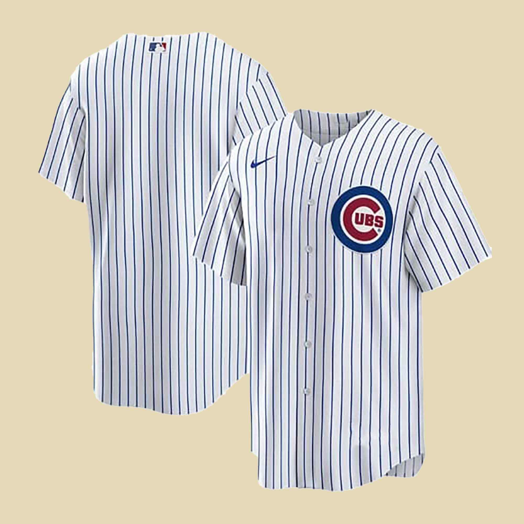 Chicago Cubs Merch Chicago Cubs Mens Nike Replica Home Jersey Baseball Outfit MLB Fan Gift