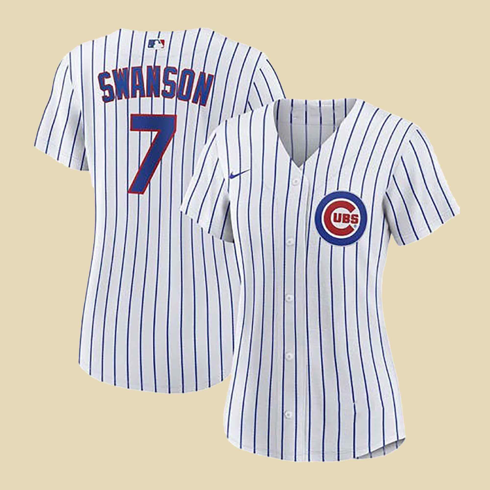 Chicago Cubs Merch Dansby Swanson Women's Replica Home Jersey MLB Clothing Gift For Her