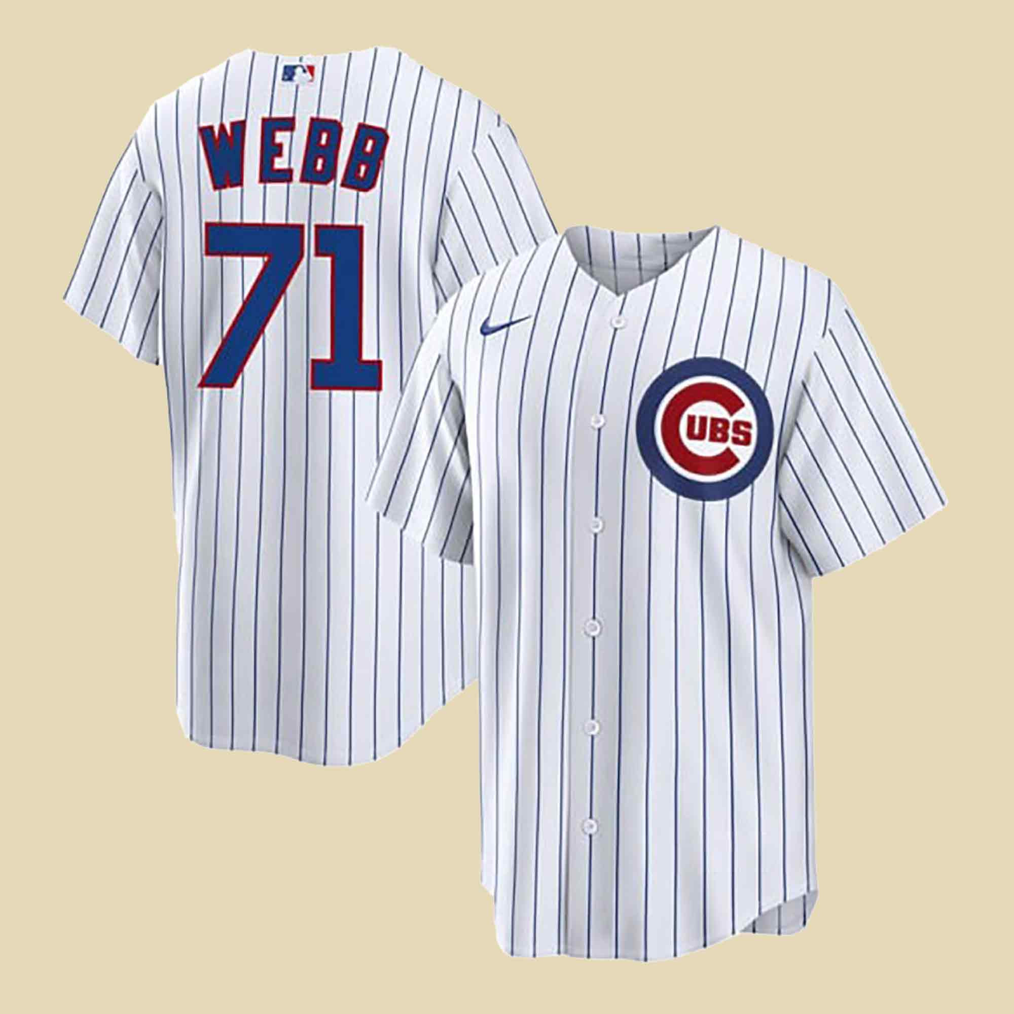 Chicago Cubs Merch Jacob Webb Home Jersey MLB Clothing Great Gift For Baseball Lovers
