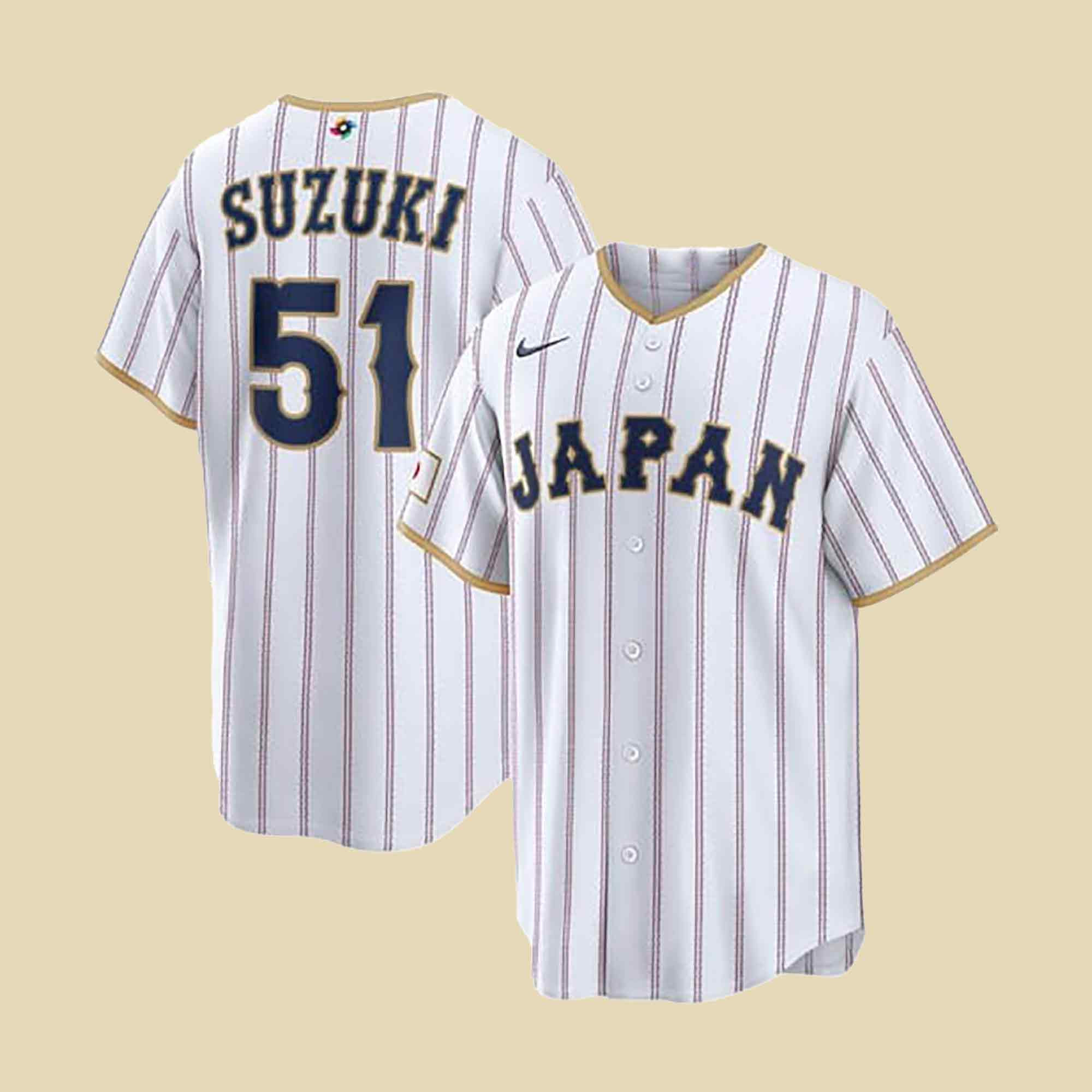 Chicago Cubs Merch Seiya Suzuki Japan World Baseball Jersey MLB Apparel Baseball Fan Gift