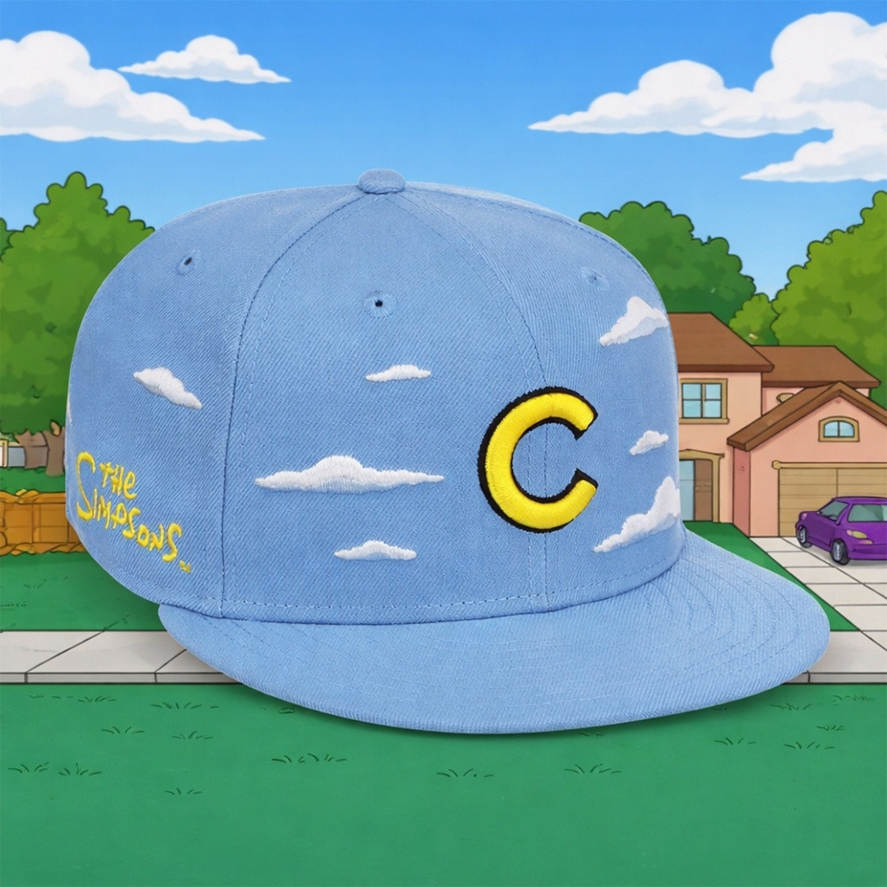Chicago Cubs Simpsons Clouds Hat The Simpsons Snapback Cap Merch Gifts For Cubs Fans