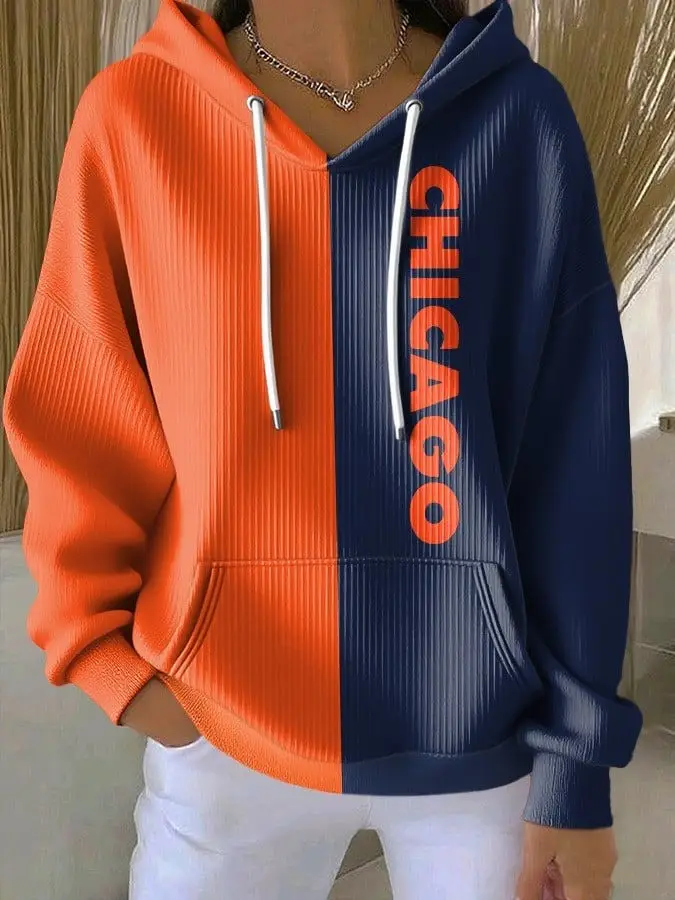 Chicago Football Hoodie Women's Game Day Merch Clothing Gifts For A Chicago Bears Fans