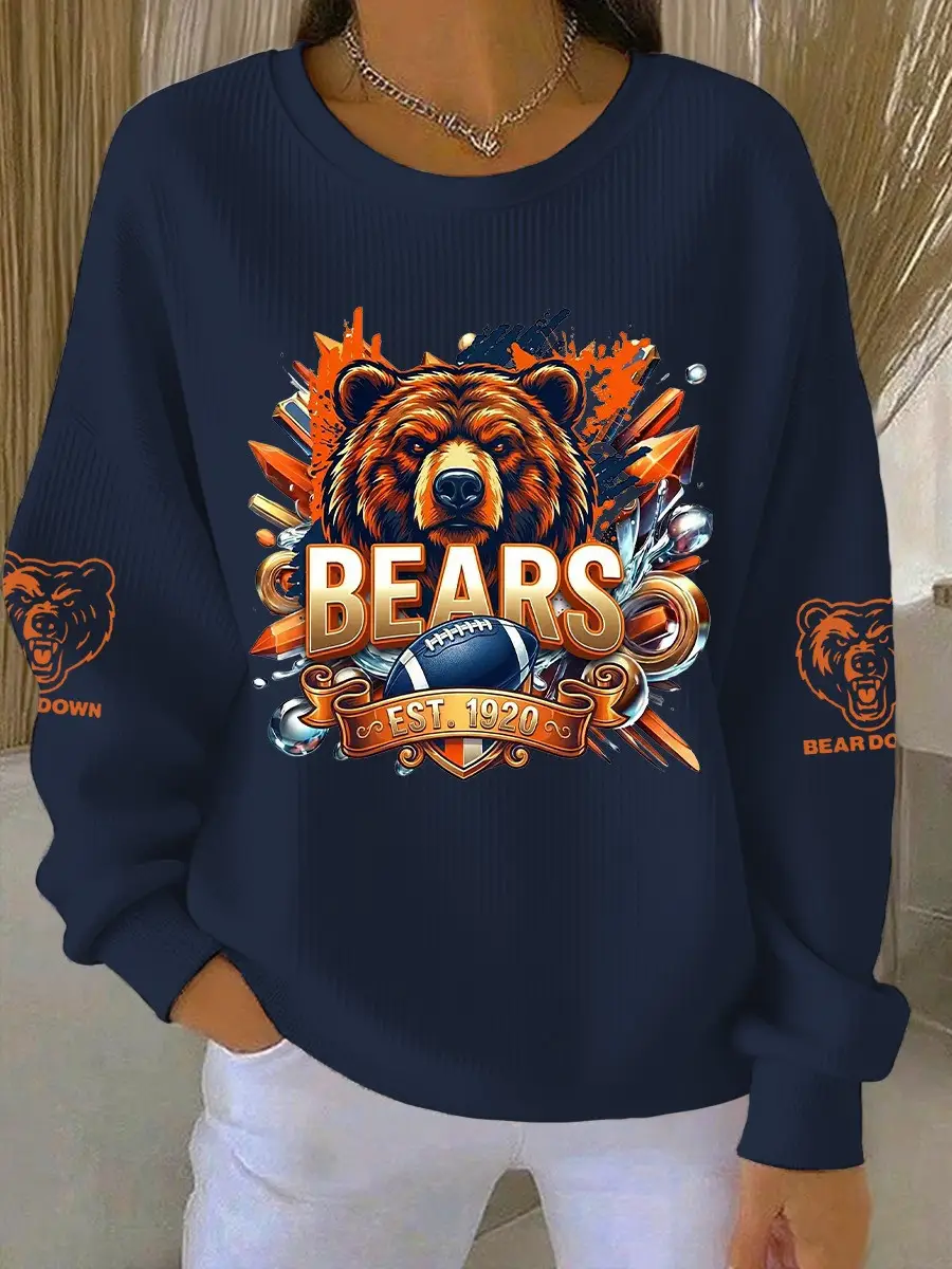 Chicago Football Merch Sweatshirt Bears Est 1920 Great Merch For Game Day Women Fans Chicago Football Merch Sweatshirt Bears Est 1920 Great Merch For Game Day Women Fans - Image 1