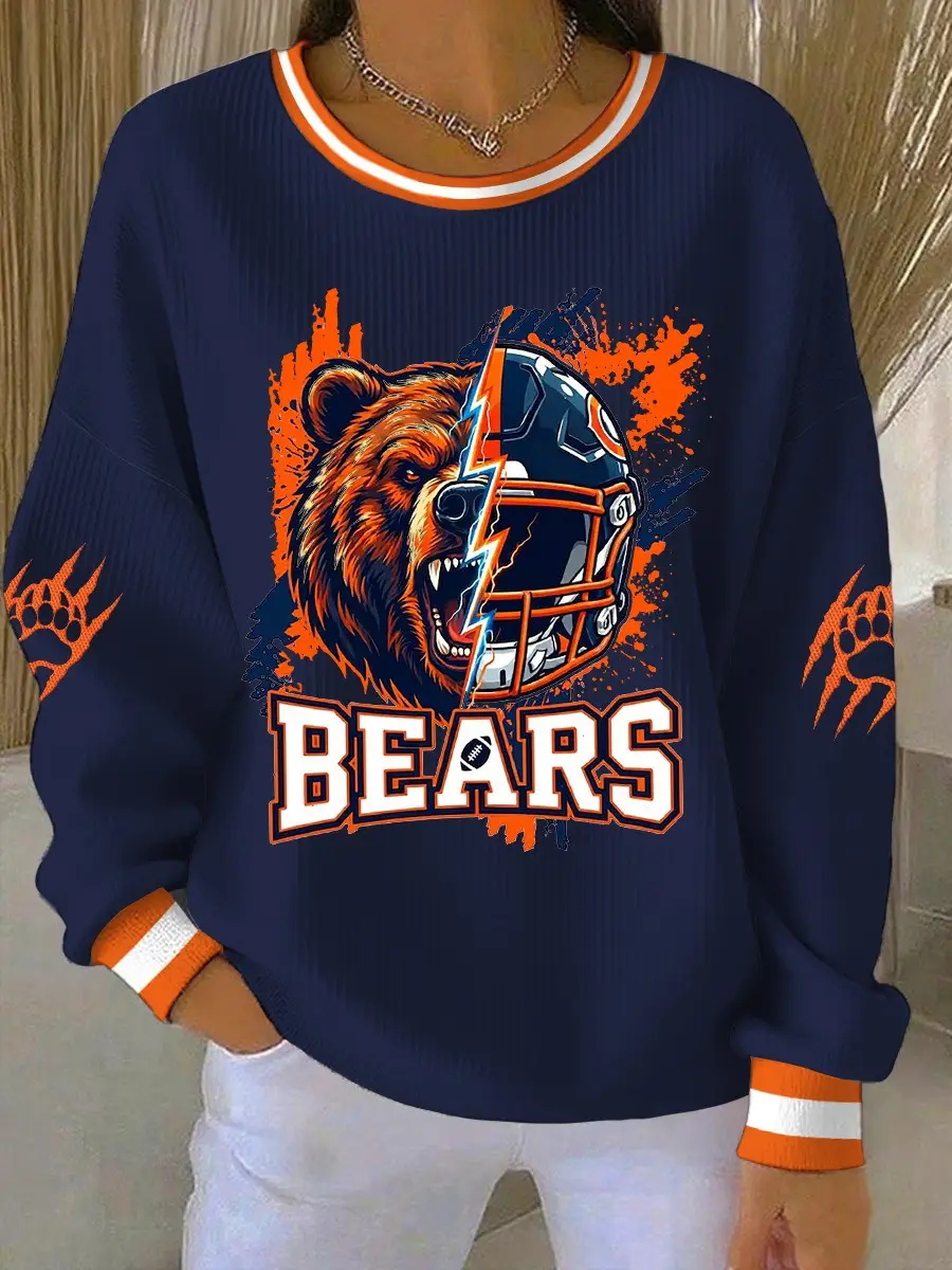 Chicago Football Merch Sweatshirt Bears Merch Great Women's Clothing For Game Day Chicago Football Merch Sweatshirt Bears Merch Great Women's Clothing For Game Day - Image 1