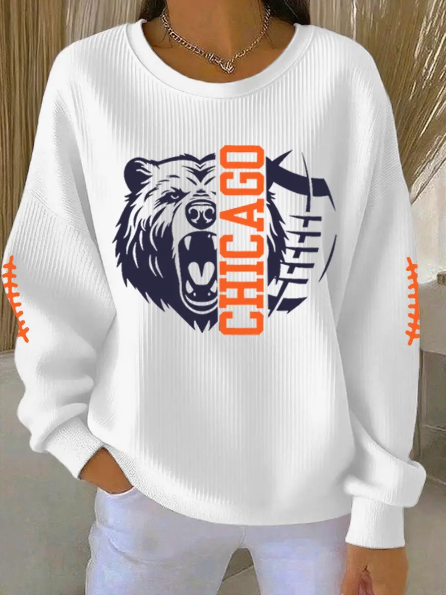 Chicago Football Merch Sweatshirt Chicago Bear Apparel Gift For Gameday Fans