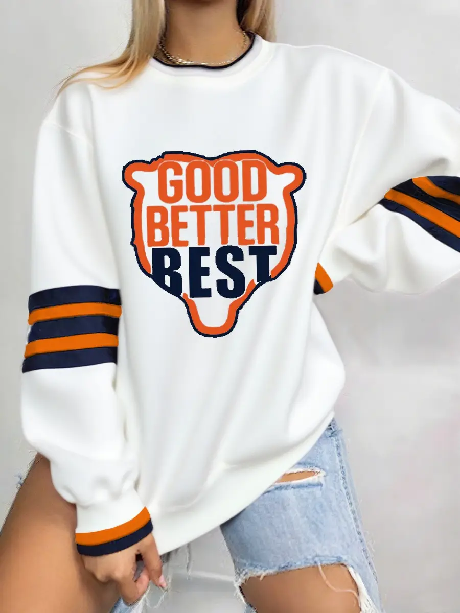 Chicago Football Merch Sweatshirt Good Better Best Merch Ideas For Women On Game Day